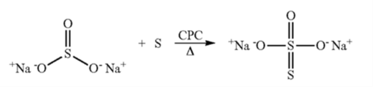 亚硫酸钠与硫反应生成硫代硫酸钠