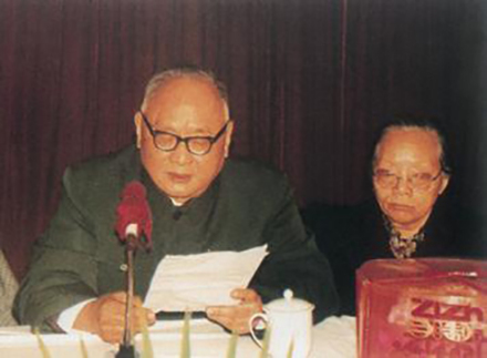 1989年，黄文熙在会议上发言