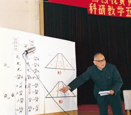 1987年，黄文熙在报告会上作学术报告